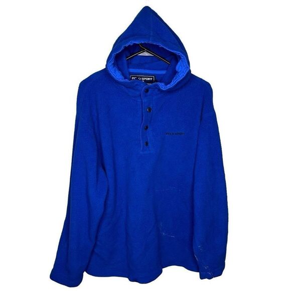 Polo Sport Fleece Hooded Jacket Size L Made in USA - Picture 1 of 6
